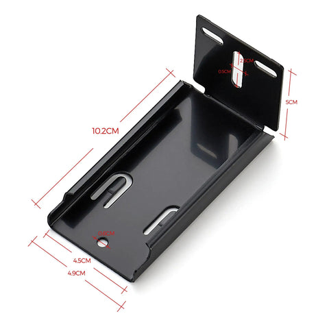 Heavy Duty Rear Mount Brackets For Soft Close Cabinet Drawer Slides 20 Pack Black Metal Replacement, dimensions labeled