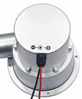 Top view of 200W Water Powered Generator For Home And Off Grid Camping - Portable Micro Hydro Turbine, silver color with inlet.
