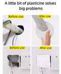 Quick Dry Waterproof Sealant Paste For Instant Wall Hole And Gap Patching, showing before and after applications sealing gaps.
