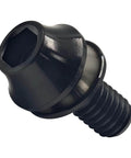 Close-up of a Titanium M5x12mm Bike Bolt with Washer for MTB Water Bottle Cage, Black, Hex Screw, Lightweight 6Al4V Alloy hardware