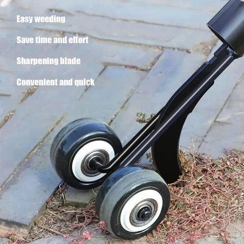 Adjustable Stand Up Weed Puller With Wheels For Garden Patio Backyard Lawn Sidewalk And Driveways Back Saving Easy Pull Weeding Tool for standing weeds on pavement