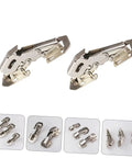 Four Inch Soft Close Concealed Cabinet Hinges With Damping For Kitchen And Closet, Steel Wardrobe Hinges Set Of 4