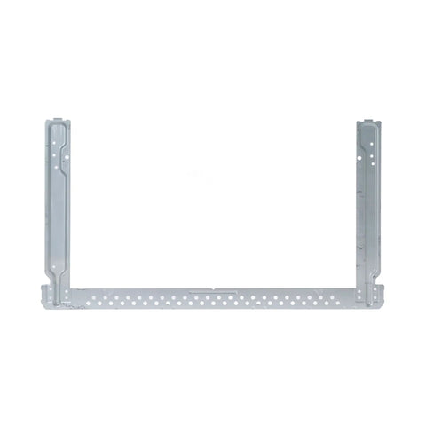 Genuine OEM Mounting Plate Assembly For Microwave Ovens Replacement Wall Mount Hardware, metal bracket, front view.