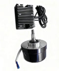 Black Alternator Conversion Kit For 1965 To 1983 Sportster XL Models, includes alternator and heat sink for enhanced performance.