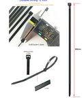12 Inch Black Nylon Cable Ties 1000 Pack Heavy Duty 50 Lb Strength Wire Tie Wraps with measurement details