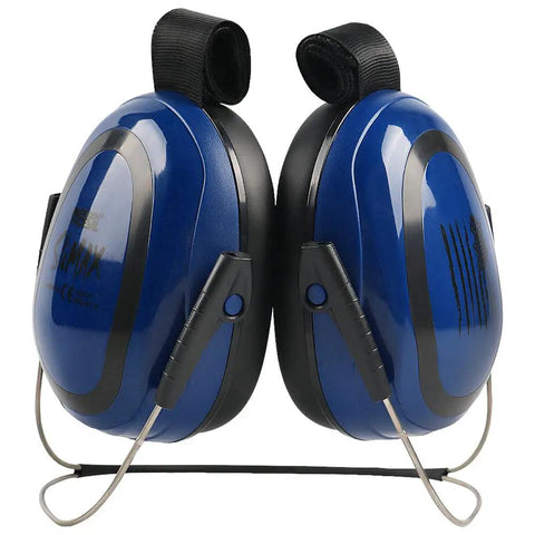 Behind The Head Neckband Earmuffs For Full Brim Hard Hats, Low Profile Hearing Protection With SNR 27 Decibels NRR 22 Decibels