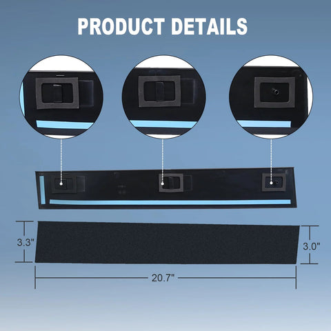 Passenger-side B-pillar outer trim, black plastic, 20.7 in long, for Chrysler Town & Country and Dodge Grand Caravan.