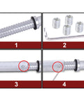 Dumbbell To Barbell Connector Bar Made Of Steel Tube Converts Dumbbells To Barbell For Your Home Gym No Slip Design installation steps