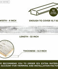 Diagram of Reclaimed Shiplap Wall Boards Set Of 12 Barnwood Planks For Rustic Decor 32 X 4 X 0.3 Inch Each 10.7 Sq Ft Total DIY Ready