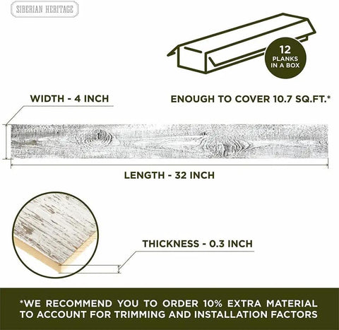 Diagram of Reclaimed Shiplap Wall Boards Set Of 12 Barnwood Planks For Rustic Decor 32 X 4 X 0.3 Inch Each 10.7 Sq Ft Total DIY Ready
