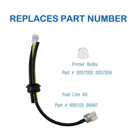 2 Pack Repower Kit With Fuel Line, Filter, Primer Bulb, Spark Plug And Tank Grommet For Gas Trimmers And Lawn Gear parts layout