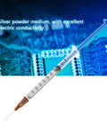Conductive Silver Paste For Electronics Repair And Soldering High Conductivity DIY Friendly Adhesive Paint syringe on PCB