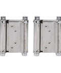 Two-Way Action Stainless Steel Door Hinge 3 Inch With Adjustable Tension, Rust-Resistant 1.5mm Thick, 2 Pack for Saloon Doors