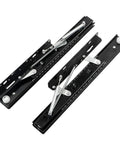 Heavy Duty Concealed Drawer Slides For Desks And Workbenches Built Tough Side Mount Tracks showing dual spring action design.