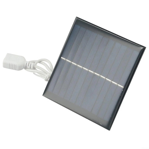 Rugged 5W USB Solar Panel With Monocrystalline Silicon Portable Charger for 3.7V-5V Batteries, angled view