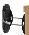 Heavy Duty Anti Tip Furniture Anchors Six Pack Kid Safe Wall Straps For Dresser Stability Earthquake Wall Mount Hardware Home Peace Of Mind Security Kit Black with steel cable attachment