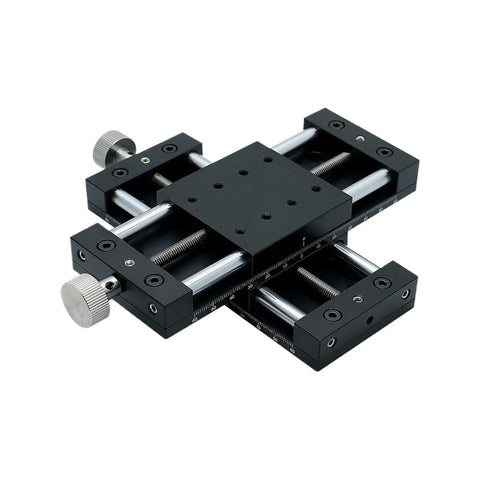 40mm and 60mm XY Axis Manual Motion Stage with Cross Sliding Table and Stainless Steel Triangular Screw for CNC Precision Bidirectional Positioning