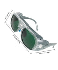 Heavy Duty Welding Safety Goggles With Impact Resistant And Dustproof Lenses For Arc Work, shown from side at 5.7 in.