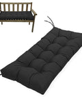Water Repellent Outdoor Bench Cushion 44x19 With Tufted Style And Cozy Comfort, High Elasticity PP Cotton Filling, Secure Ties
