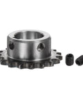 Roller Chain Sprocket 18 Tooth B Type 25mm Bore Three Eighths Inch Pitch A3 Steel Hardened Teeth Built Tough For Single Strand Chain With 8mm Keyway And Two Set Screws