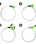 12 Pack 4 Inch Adjustable Stainless Steel Hose Clamps with Worm Gear and Thumb Screw, assembly steps 1 to 4 shown