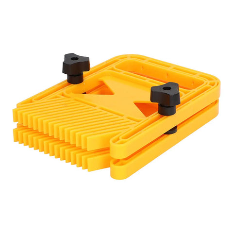 Heavy Duty Extended Plastic Safety Featherboard For Table Saw Woodworking with miter gauge slot and comfort grip knobs.