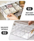 Adhesive Hanging Closet Rod Rack With Extra Sock And Underwear Dividers Straight Up Keeps Your Closets Hella Neat Zero Clutter Flex installed displaying organized socks and underwear in transparent dividers.