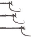 Heavy Duty Adjustable Front Door Garland Hanger With Padded Ends Providing Rock Solid Grip On Jambs From 51 To 81 Inches Holding 20 Lbs Of Decor For Zero Stress Holiday Setup, showcasing adjustable sections and padded grip.