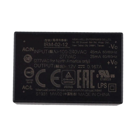 Knockout 2W AC DC Power Supply Module Delivering Rock Solid 12V Output Plus Zero Hassle Universal Input Range For Sleek Industrial Automation And Heavy Duty Machinery Setup With Ultra Low Idle Power Draw - Black power module with input/output specifications.