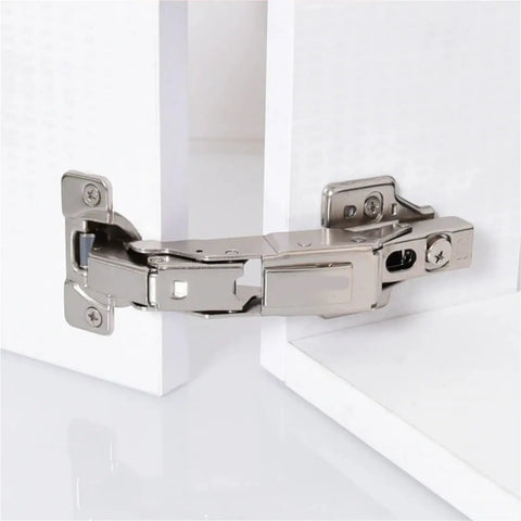 Two Pack 165 Degree Hydraulic Cabinet Hinges Detachable Corner Door Damper Soft Close Quiet For Kitchen Cabinets Full Overlay