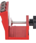 Heavy Duty Pocket Hole Jig Kit With Three Precision Drill Bits Adjustable Woodworking Guide built tough anodized aluminum viewed from the side.