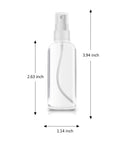 2 Pack 1Oz Clear Plastic Travel Spray Bottles Refillable Mini Spritzers For Travel Cleaning Skin Care