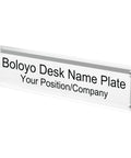 Acrylic Desk Name Plate Holder For Office 2x8 Inch Double Sided Block Clear Table Sign Stand For Names Titles Logos And Mottos DIY Print Inset