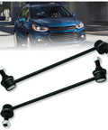 Front Stabilizer Sway Bar End Link Kit Two Pack K750682 K750683 For Buick Encore And Chevy Trax 2013 2014 2015 2016 2017 2018 2019 2020 2021 2022 Beefed Up Direct Fit, black steel links