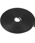 Tough As Nails Premium EPDM Rubber Foam Tape Weather Seal Strip For Door And Window Gaps 5mm Diameter By 16.4 Feet Black rolled on a flat surface.