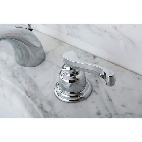 Royale Widespread Mini Bathroom Faucet With Brass Pop Up Drain 4 And A Half Inch Centers Polished Chrome No Drip