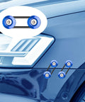Heavy Duty Car Bumper Quick Release Kit With Aluminum Alloy Fasteners For Front And Rear Bumpers installed on car