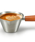 Barista-Grade Stainless Steel Espresso Shot Cup With Handle, V-Shaped Spouts Measuring Cup, 3.4 oz 100 ml Durable Coffee Accessories