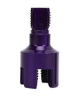 Eujgoov Heavy Duty Pipe Threader Kit With 3/4 Inch And 1/2 Inch Dies For Electric Drill, purple metal die for precise threading.