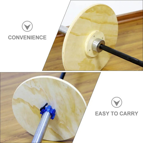 Wood Bumper Plates For Weight Lifting And Rehab Training Easy To Disassemble And Assemble Lightweight Natural Wood For Home Gym Setup And Strength Training Gear For Real Gains Everyday with convenience and easy to carry features shown