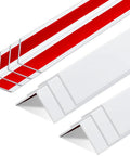 Tough As Nails Pack Of Ten Self Adhesive Vinyl Wall Corner Protectors For Zero Fuss Peel And Stick Mounting in white with red detail.