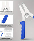 Heavy Duty Miter Spring Clamps Kit With Pliers For Woodworking Pros, Perfect Tool Set For Picture Frames Crown Molding And Trim Projects, Stainless Steel Grip Holds Tight Angles Securely. stainless steel pliers with blue rubber handle