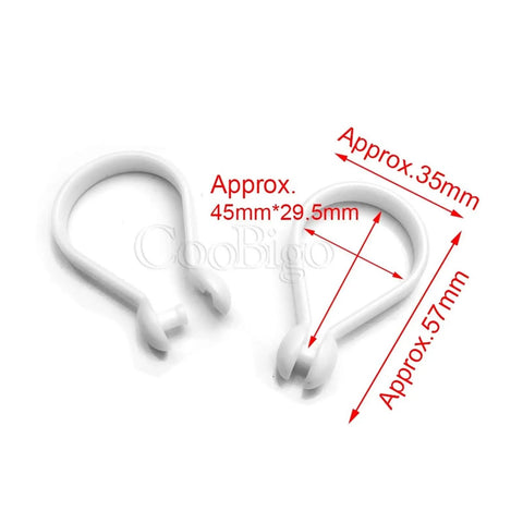 Plastic Openable Curtain Hooks 34mm Ring Clip Hanger Set For Drapery Rods Bath Shower Window Blind Easy Clip Loop Buckle