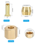 Detailed view of Brass Compression Fittings Set, 30 Piece All-In-One Kit With Sleeves, Ferrules, Inserts, And Nuts, 1/4 inch size