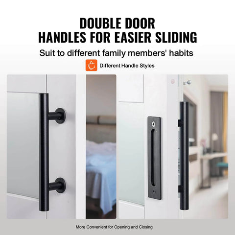 Glass Sliding Barn Door With Solid Wood Frame 30 By 84 In Includes 5.5Ft Sliding Door Hardware Kit With Handle And Floor Guide