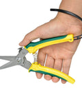 Hand holding Goat And Sheep Hoof Trimmers Carbon Steel Pruning Shears With Serrated Blade for farm or garden tasks