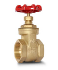 Heavy Duty Brass Gate Valve With Dead Nuts Shutoff And Knockout Full Bore Flow Featuring 1-1/2 Inch Precision Npt Threads for plumbing