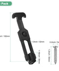 Four Pack T-Handle Rubber Flexible Draw Latches 6 Inch Hood Latch With Screws For Toolbox Golf Cart Vehicle Engine Cooler Hood