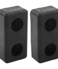 Two Pack Rubber Shock Absorbing Pads For Fitness Equipment Anti Slip Feet Bumpers For Gym And Weight Stacks Black 100x50x30mm