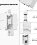 Rugged Outdoor PoE Enclosure Weatherproof IP67 Box For Outdoor WiFi Extender With Wall And Pole Mount Kit Fits WAVLINK models